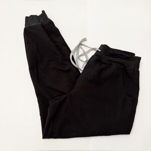 Figs Zamora Jogger Black Scrub Pants - S